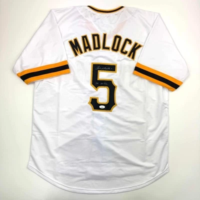Autographed/Signed Bill Madlock Pittsburgh White Baseball Jersey JSA COA - Image 1 of 4
