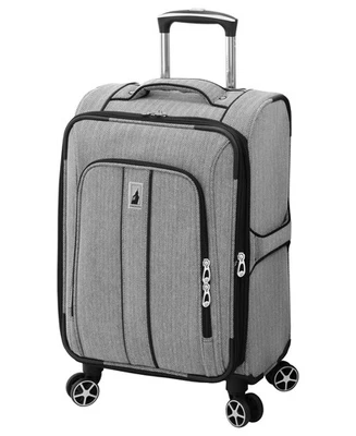 Newcastle Softside Expandable Spinner Luggage, Black White Herringbone, Carry... - Image 1 of 4