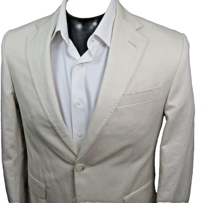 Banana Republic Two Piece Suit 40S 31x32 Modern Fit Ivory White Linen Cotton - Image 1 of 4