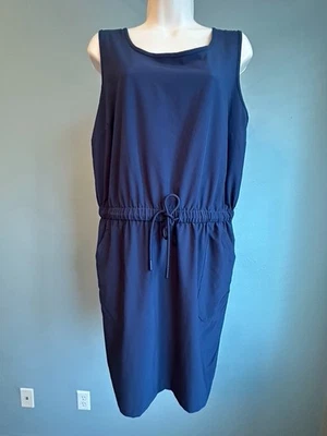 Vestido activo que absorbe la humedad para mujer, con bolsillos sintéticos color azul talla M Foto 1 de 4