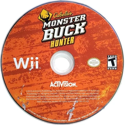 Scratch-Free - Cabela's Monster Buck Hunter - Nintendo Wii Tested Authentic - Image 1 of 4