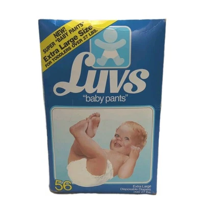 (10) Pantalones de bebé Luvs vintage 1986 pañales extra grandes de plástico  Foto 1 de 4
