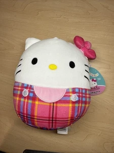 Peluche Hello Kitty Sanrio rosa a quadri Kellytoy nuovo squishmallow - Foto 1 di 9
