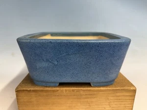 Robins Egg Blue Glazed  Tokoname Bonsai Tree Pot By Koyo 9 7/8 By 4 1/4” - Bild 1 von 15