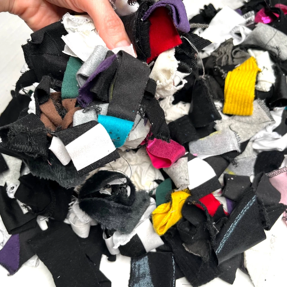 1# Small Fabric Scraps for Sewing Scrapbooking Crafts Plush Stuffing Collage LOT - Image 1 of 4