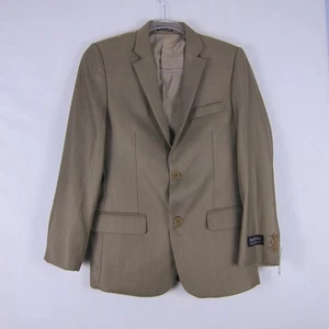 NUOVO Bocaccio Uomo Beige Taupe Blazer Donna Taglia 16R Prezzo al pubblico consigliato $300 Nuovo con etichette - Foto 1 di 12