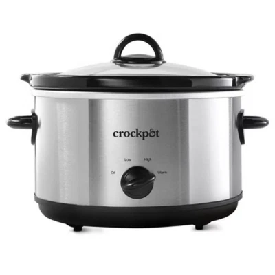 Olla de cocción lenta Crock-Pot 4,5 qt: cerámica, 3 configuraciones, asas frías, apta para lavavajillas Foto 1 de 4