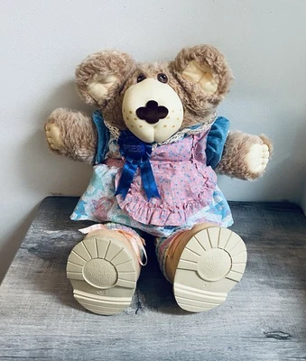 Furskins HATTIE Blue Ribbon Pie Contest Xavier Roberts 1984 Plush Bear 24" Vtg - Image 1 of 4