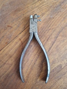 Vintage Tissot Watchmakers Mainspring Hole Punch Pliers - Picture 1 of 6