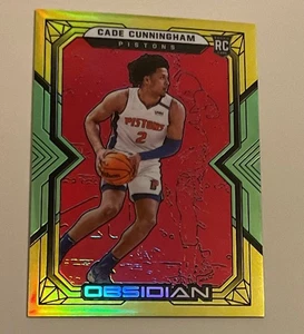 2021-22 Panini Obsidian Cade Cunningham Yellow Green Rc /99! - Picture 1 of 2