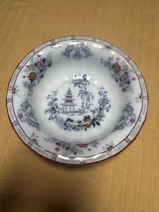 Vesta Petrus Regout Maastricht 4 X 12.75”transferware dish with chinoiserie Rare - Picture 1 of 12