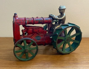 Juguete de hierro fundido arcade tractor de granja juguete pintura original LA-91 - Imagen 1 de 9