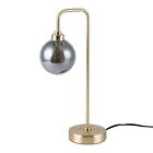 Modern Brushed Gold Satin Brass Table Lamps Bedside Lights with Glass Shades