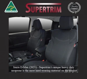 ISUZU D-MAX (2021-Now) Premium Neoprene Seat Covers FRONT Full-back (No Pockets) - Picture 1 of 12