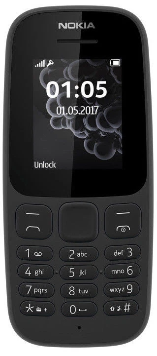 Téléphone Mobile Nokia 105 (2017) - Noir (Single SIM)