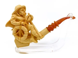 S.YANIK MEERSCHAUM PIPE Fisherman in the Storm - Picture 1 of 10