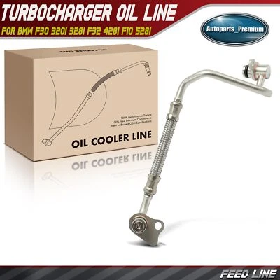 Outlet Turbocharger Oil Feed Line for BMW F30 320i 12-18 328i F32 428i F10 528i - Image 1 of 4