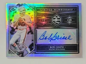 2020 Limited Bob Griese Membership Silver Auto 20/25 Dolphins LM-BG - Picture 1 of 7