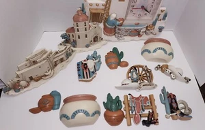 Homco Burwood Vintage Set Of 13 Wall Decor Southwest Aztec Desert Pueblo Cactus - Picture 1 of 12