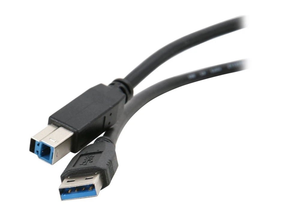 10FT (10 Feet) Black SuperSpeed USB 3.0 A Male to B Male Cable - Image 1 of 3