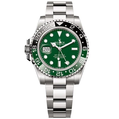 Reloj pulsera Rolex GMT-Master II 40 mm esfera verde oro blanco Oyster 126729VTNR Foto 1 de 4