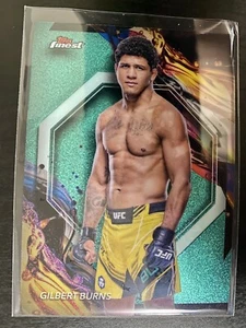 2024 Gilbert Burns Topps Finest UFC #188 Aqua Glitter Refractor SP - Picture 1 of 2