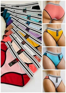 6- 12 Women's BIKINI Sports LOVE Panties Undies 95% COTTON ACTIVE WEAR 3034 S-XL - Picture 1 of 11