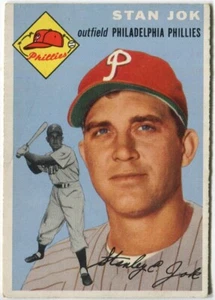 1954 Topps #196 Stan Jok Philadelphia Phillies - Rookie Card - Picture 1 of 2