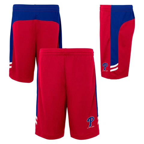 Philadelphia Phillies MLB Youth Boys’ Color-Block Shorts Size Medium 10/12, NWT Cover