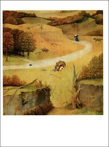 1971 Vintage Print Hieronymus Bosch The Adortion of the Magi Traveler Wolf - Bild 1 von 3