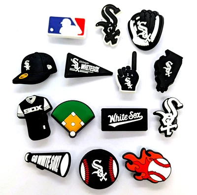 CHICAGO WHITE SOX ZAPATOS DIJES (14 piezas) Béisbol Genial Regalo Accesorios Conjunto Lote Foto 1 de 4
