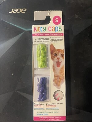 Gatito Gorras (Pequeñas) 40ct "Color: 20 Verde Primavera con Brillo/20 Ultra Violeta" Foto 1 de 4