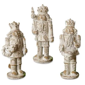 Distressed Ivory Nutcracker Figurine | 3 Styles - Picture 1 of 4