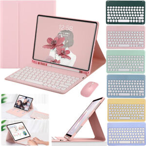 For Samsung Tab S7 12.4" T730 T970 Tablet Leather Keyboard Cover w Pencil Holder