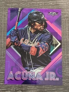 2020 Topps Fire Purple Ronald Acuña Jr. #28 Atlanta Braves /99 - Picture 1 of 7