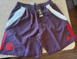 FC Bayern Munich Adidas Downtime Soccer Football Shorts Zipped Pockets Large 2XL - Picture 1 of 8