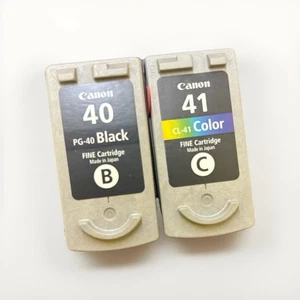 PG-40 And CL-41 Canon Genuine Black & Tri-Colour Ink cartridges New Unused - Picture 1 of 2