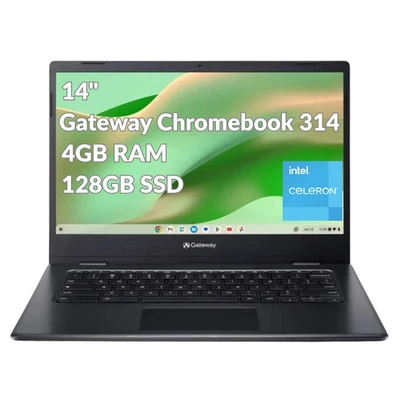Gateway 14" Chromebook 314 CBO3141HC4CU 4GB RAM 128GB Intel Celeron N4500 Reacondicionado Foto 1 de 4