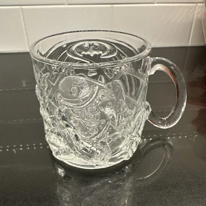 VINTAGE McDonald's 1995 Batman Forever The Riddler Glass Cup Mug - Picture 1 of 3
