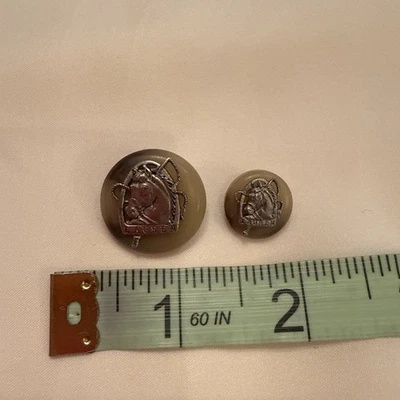 estate vtg Ralph Lauren equine chrest shank buttons two replacements - Image 1 of 3