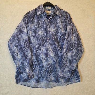 Eighty Eight Men's Button Down Shirt Paisley XL Vacation Resort Cruise Western - Image 1 of 4