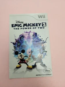 Disney Epic Mickey 2: The Power of Two (Nintendo Wii, 2012) Manual Only - Picture 1 of 2
