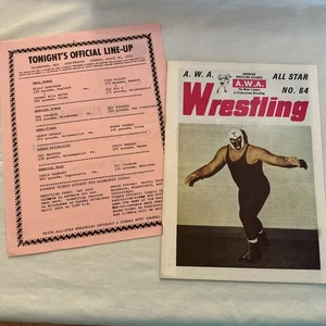 1972 AWA Wrestling All Star Program #64 & Match Sheet DOCTOR X (A96) - Bild 1 von 5
