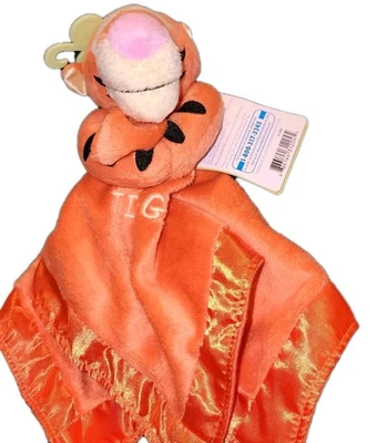 Manta de seguridad para bebé Disney Winnie The Pooh Tigger Lovey satinado felpa naranja Foto 1 de 2