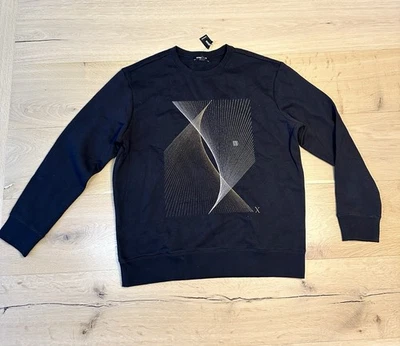 Sudadera Express Hombre Talla L Negra Cuello Redondo Estampado Gráfico Nueva Con Etiquetas Foto 1 de 4