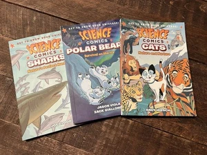 Lot Of 3 Science Comics Cats Sharks Polar Bears Nature Reading Homeschool - Picture 1 of 3