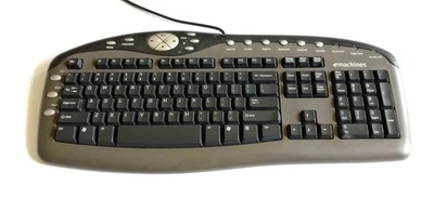 eMachines USB Wired Keyboard Model KU-0108 Vintage USED - Image 1 of 4