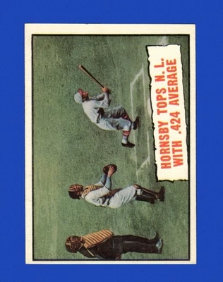 1961 Topps Set-Break #404 Rogers Hornsby .424 EX-EXMINT *GMCARDS* - Image 1 of 2