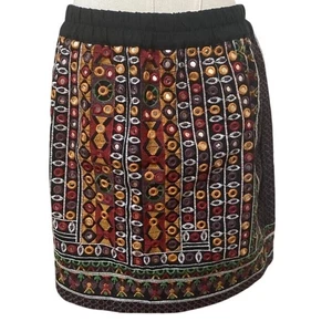 NWT Tolani Collection Anthropologie Embroidered Mirrored Skirt Medium - Picture 1 of 7