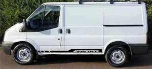 Ford Transit Mk6 Mk7 Side Stripes Graphics Both Sides Any Year Decals - Picture 1 of 2